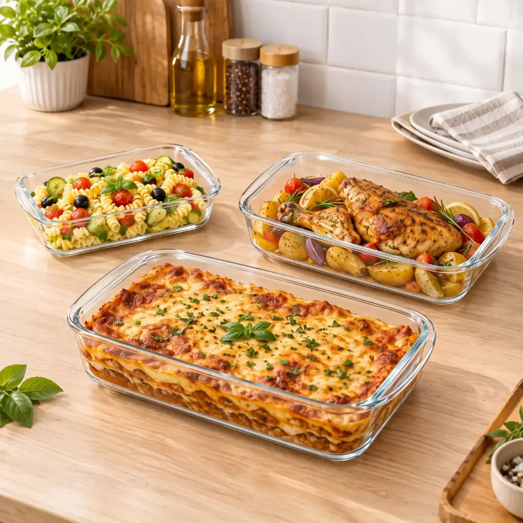 360 HOME GLASS DISH SET FXKP-L3 0.9/1.1/1.8L
