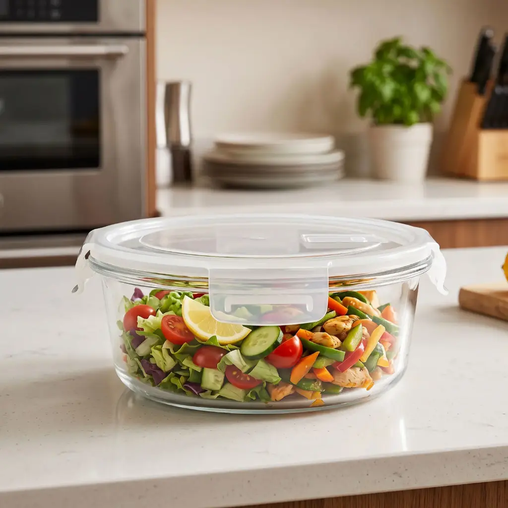 360 HOME GLASS CONTAINER 175*75MM 880ML BXW-201