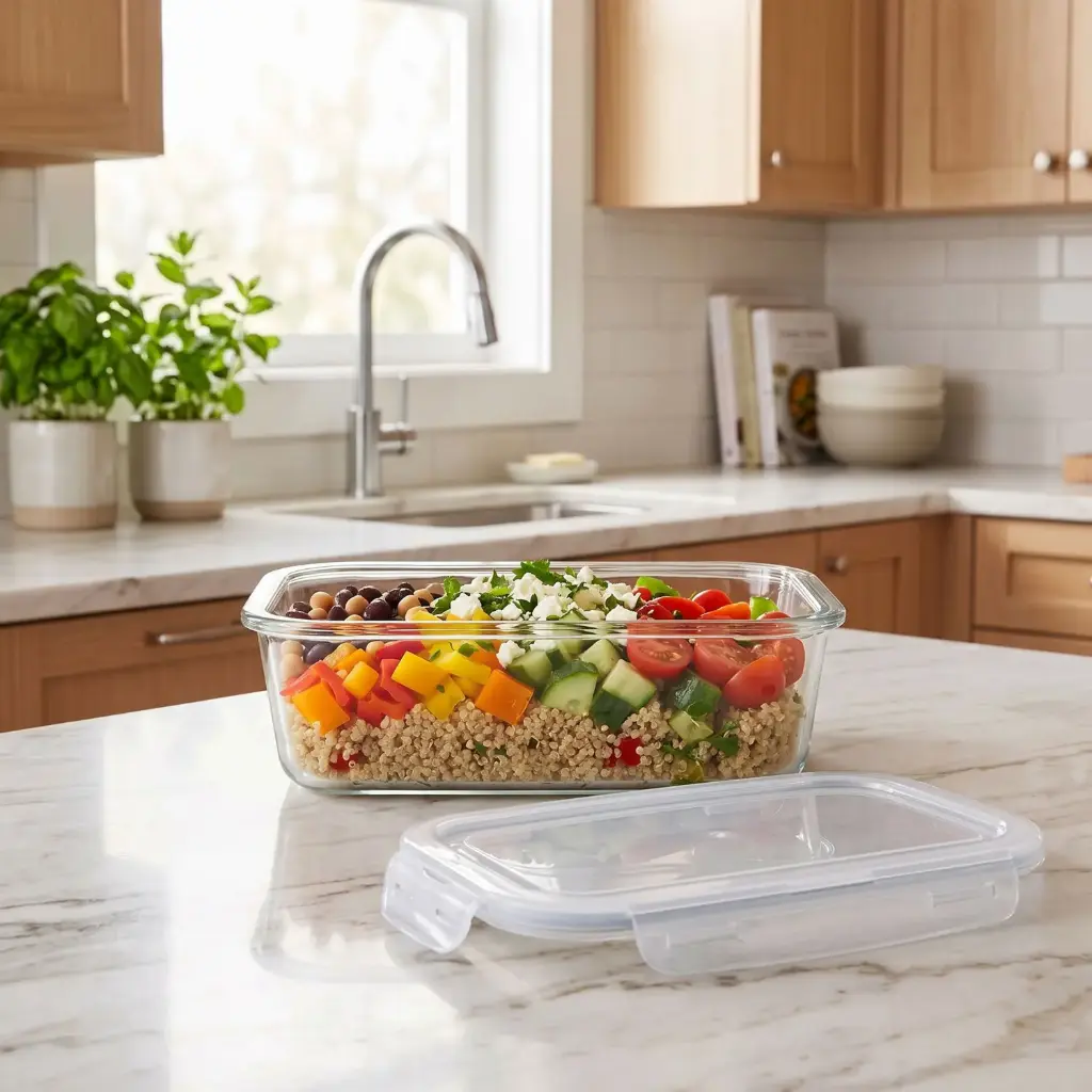 360 HOME GLASS CONTAINER 152*60MM 800MML BXW-301
