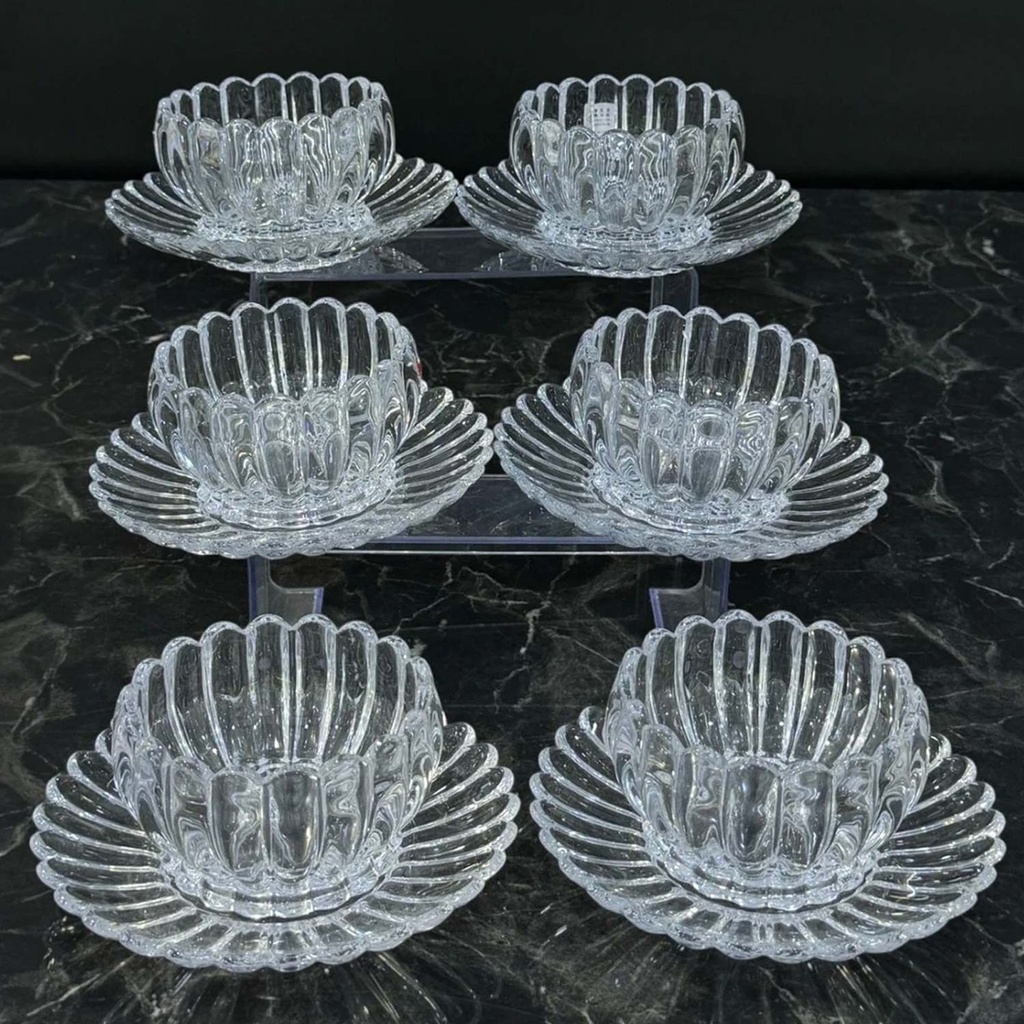 360 HOME GLASS DISHES & CUPS SET 12PCS JYWD-12