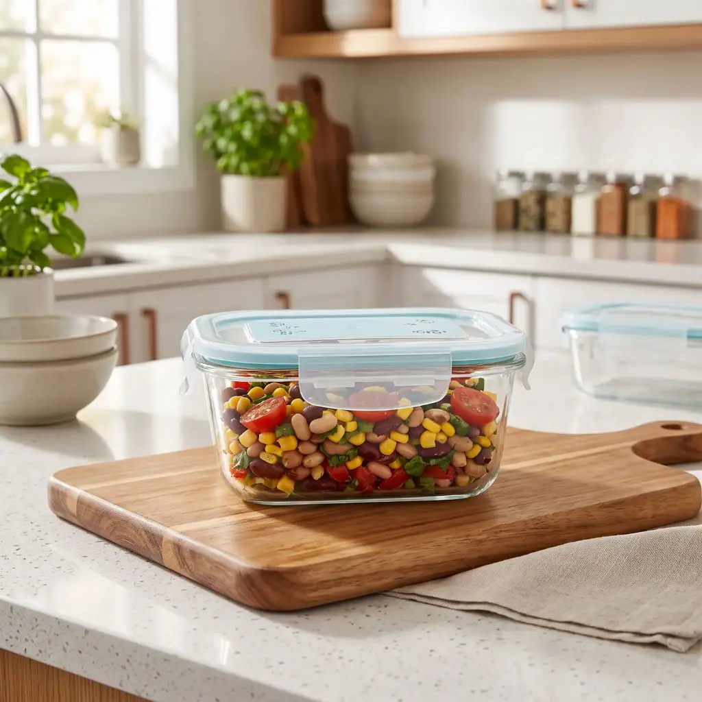 360 HOME GLASS CONTAINER 112*48MM 320ML BXW-303