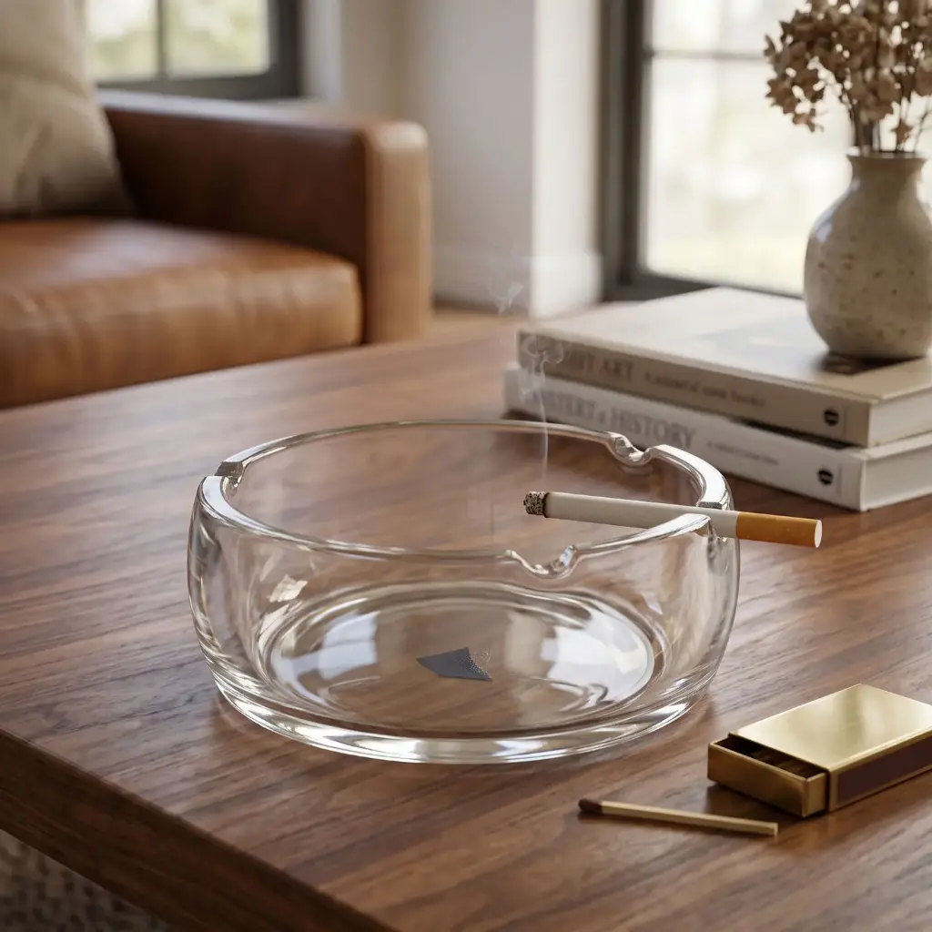 360 HOME GLASS ASHTRAY DM3019-1