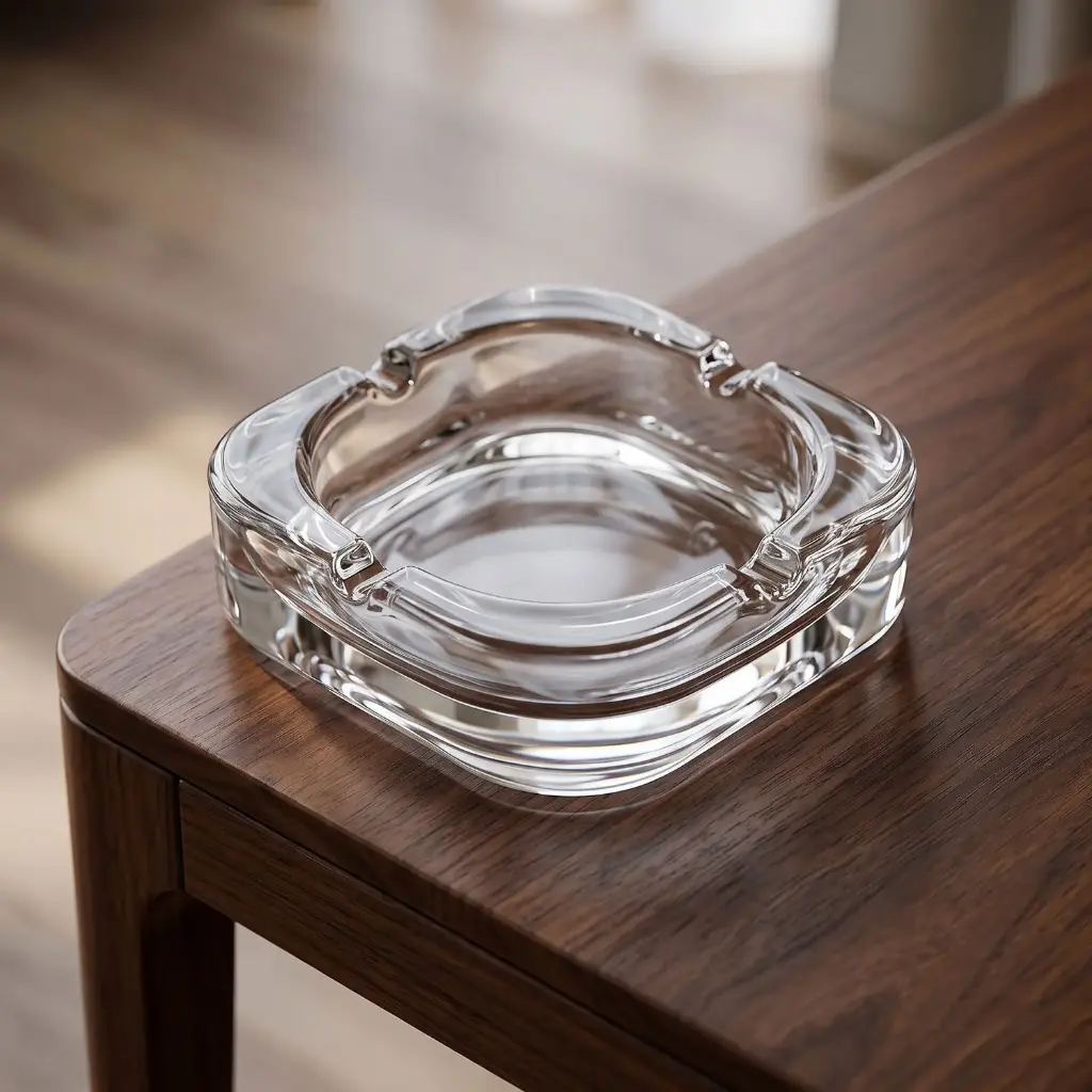 360 HOME GLASS ASHTRAY 123*39MM DM3021