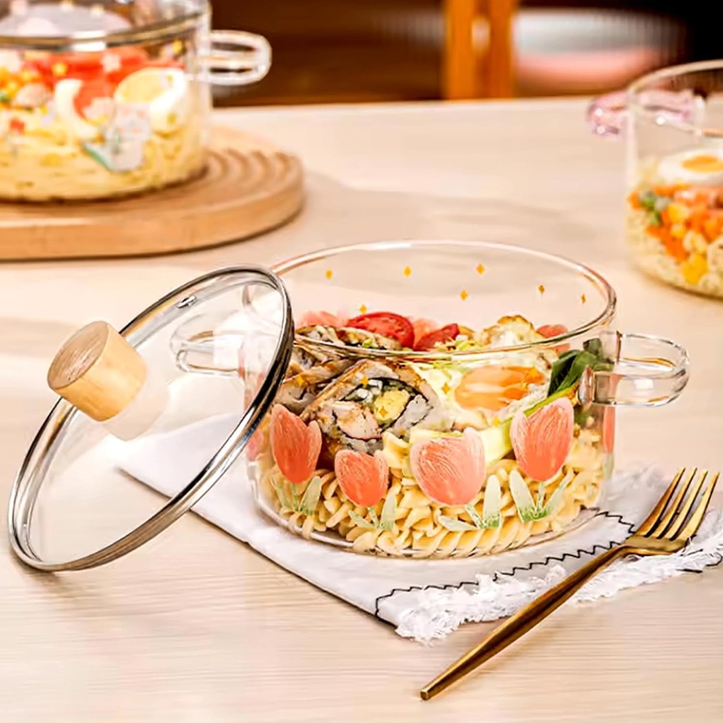 360 HOME GLASS POT WITH COVER 1800ML Q8701