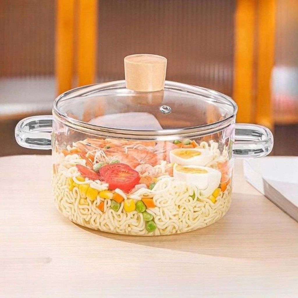 360 HOME GLASS POT WITH TWO HANDLES 3.2L Q8737-1