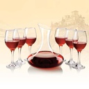 360 HOME GLASS WINE SET 7PCS 9001+3057