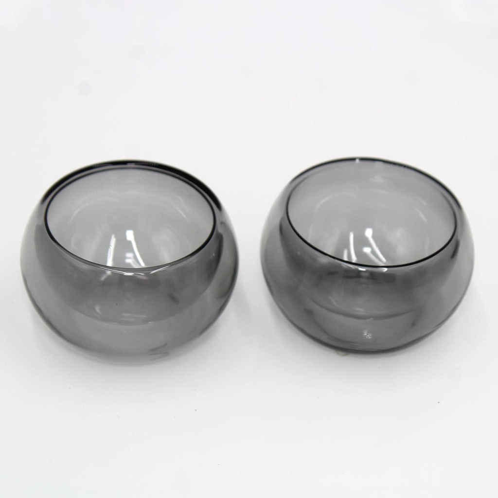 360 HOME GLASS BOWL 50ML BLACK DOUBLE WALL