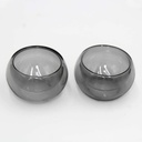 360 HOME GLASS BOWL 50ML BLACK DOUBLE WALL