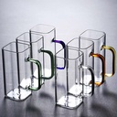 360 HOME GLASS CUP SQUARE 400ML 6*135