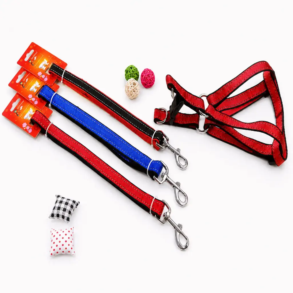 360 PET cotton leash with harness 15mm*1200mm