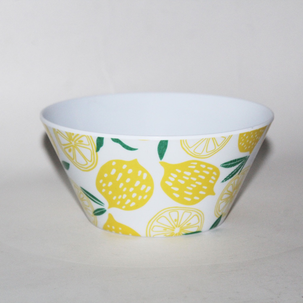 6" BOWL 360 HOME MELAMINE PRINTED YELLOW LEMON DES