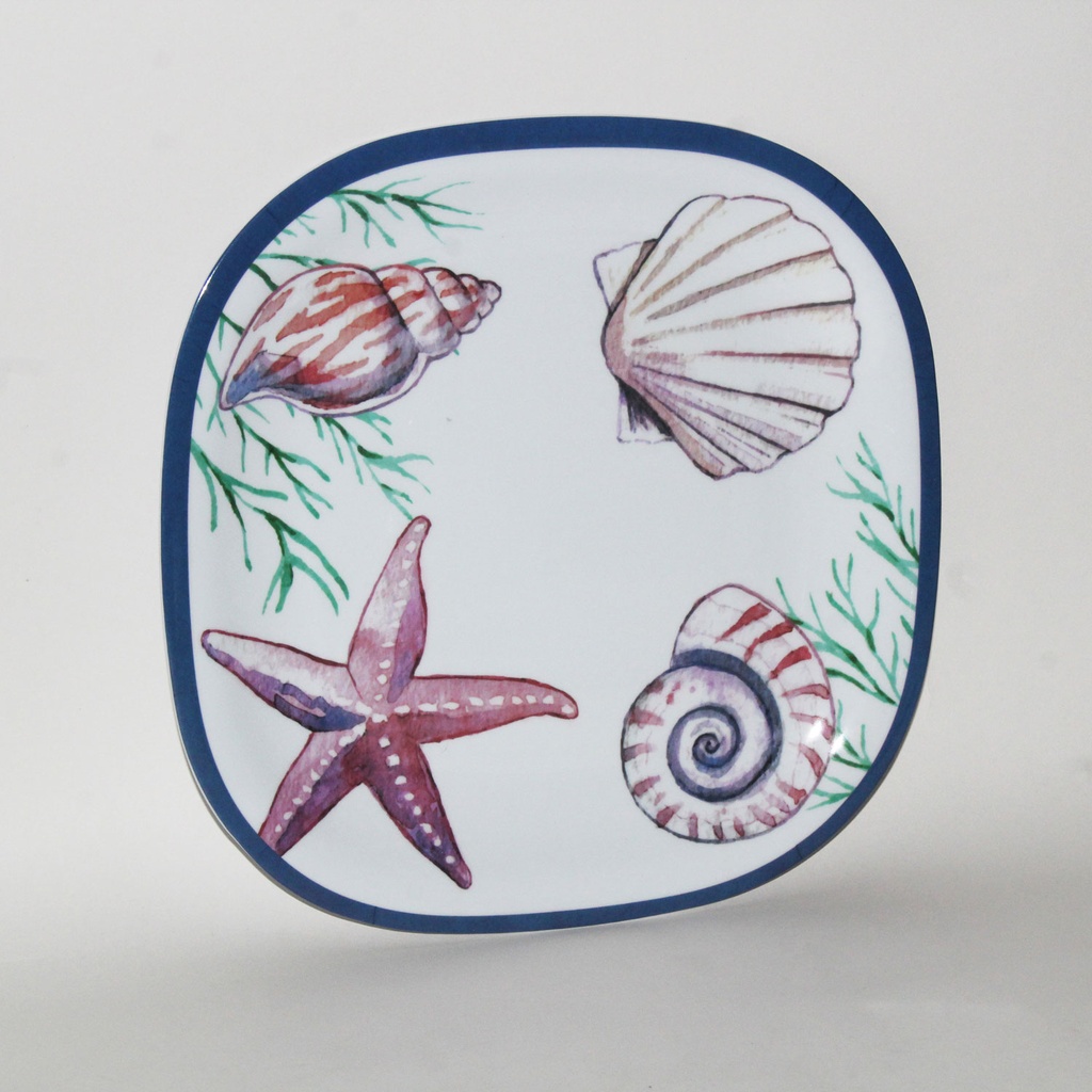 360 HOME PLATE 10.5" MELAMINE PRINTED SEA DESIGN