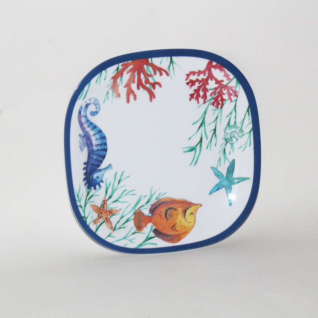 360 HOME PLATE 8" MELAMINE PRINTED SEA DESIGN