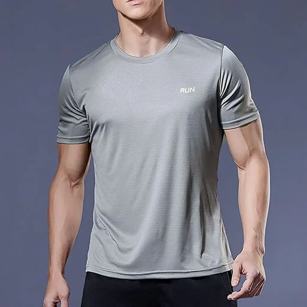 360 COTTON ATHLETIC WORKOUT SHIRTS GREY SPANDEX