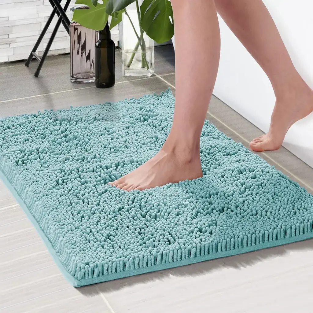 360HOME TUFTED BATH MAT 45X70CM AQUA BLUE