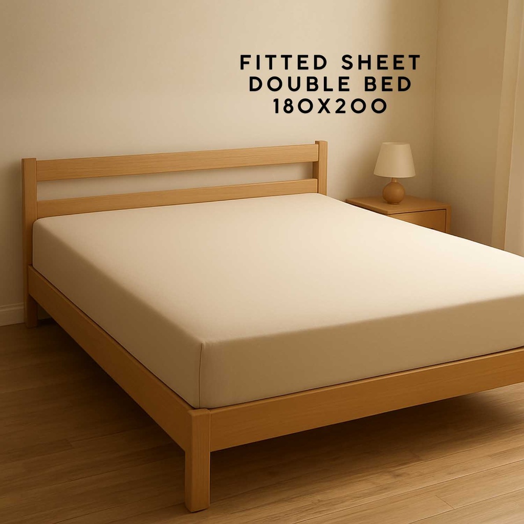 360 HOME FITTED SHEET DOUBLE BEIGE MICROFIBRE