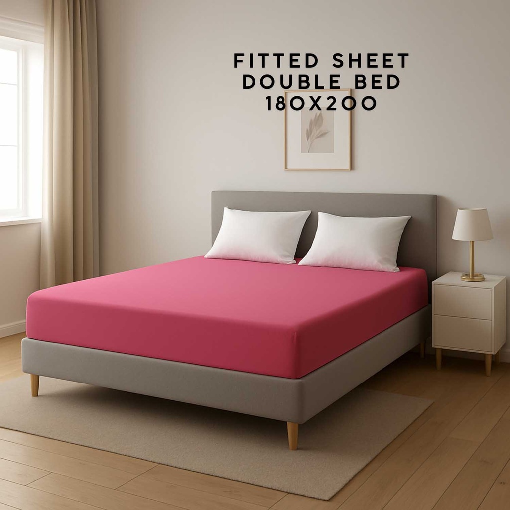 360 HOME FITTED SHEET DOUBLE FLAMINGO