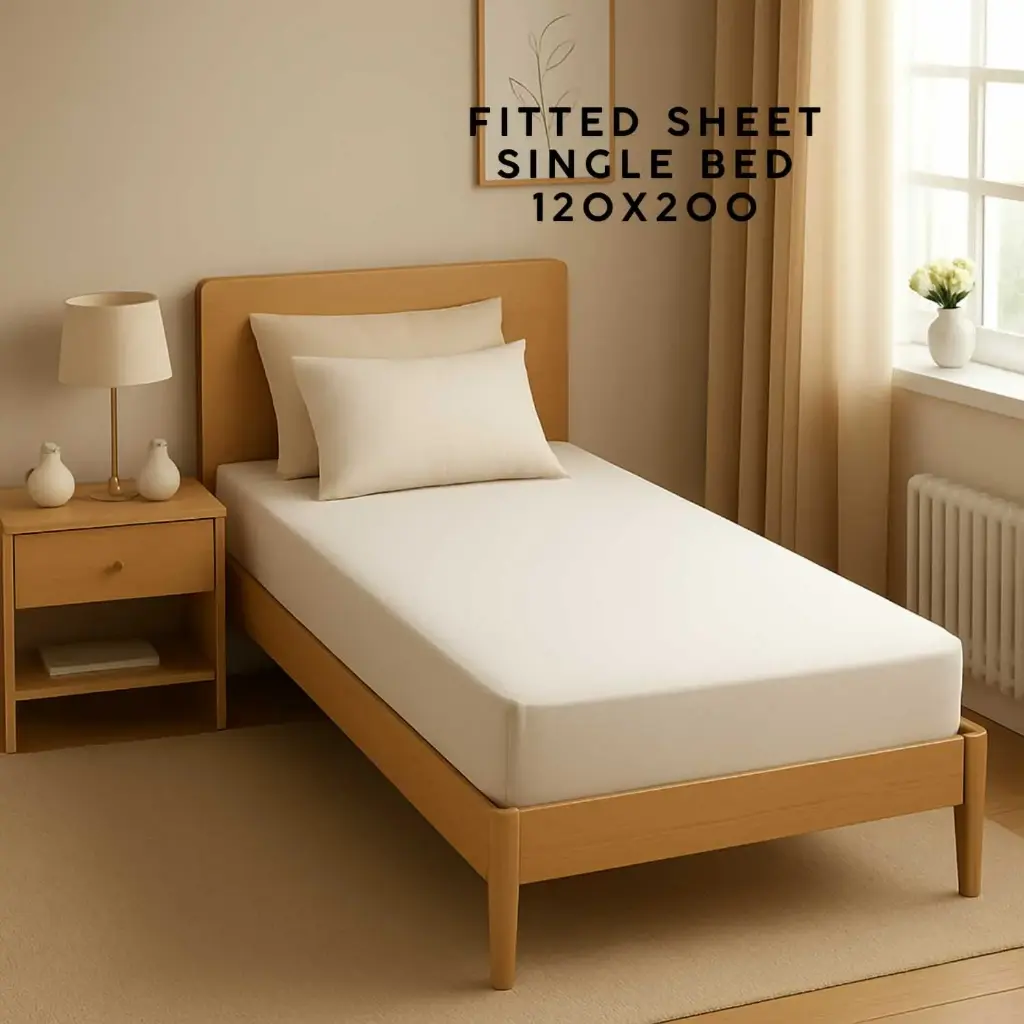 360 HOME FITTED SHEET SINGLE WHITE