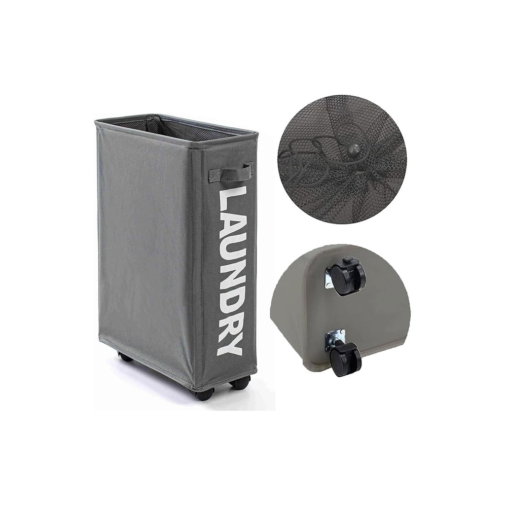 360 HOME ROLLING LAUNDRY BASKET GREY 39*19*57