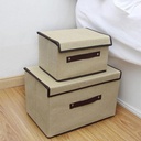 360 HOME STORAGE BOX SET OF 2 BEIGE