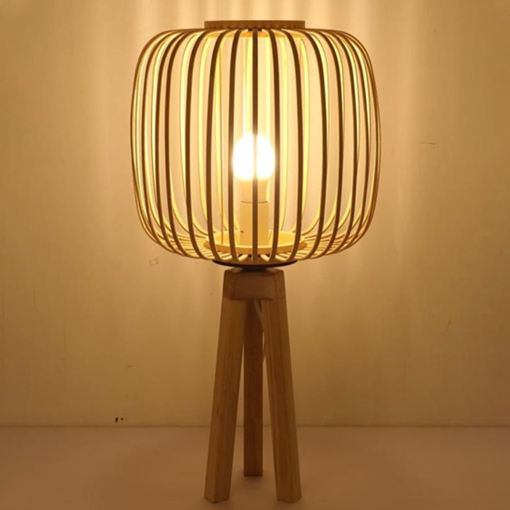 360 HOME TABLE LIGHT BULB BAMBOO 30X53CM + TRIPOD
