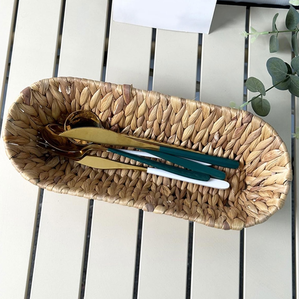 360 HOME STORAGE BASKET STRAW 33X13X7CM