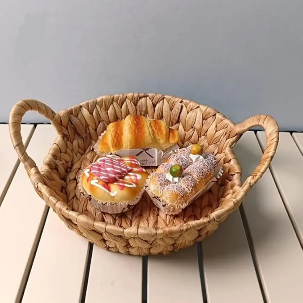 360 HOME GOURG GRASS BASKET WITH HAND 16X30X12CM