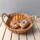 360 HOME GOURG GRASS BASKET WITH HAND 16X30X12CM