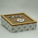 360 HOME TEA BOX 24*24*7 WOODEN