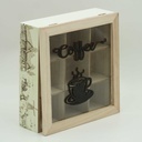360 HOME TEA BOX WOODEN 24*24*7