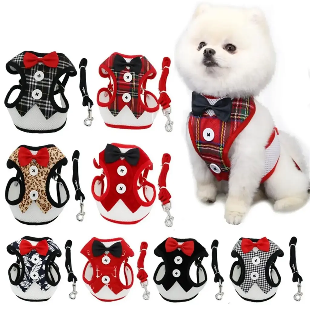 360 PET Dog Harness And Leash Cute Designed Adjust