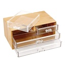 360HOME BOX 4 DRAWERS PS+BAMBOO 24.3X15.3X11