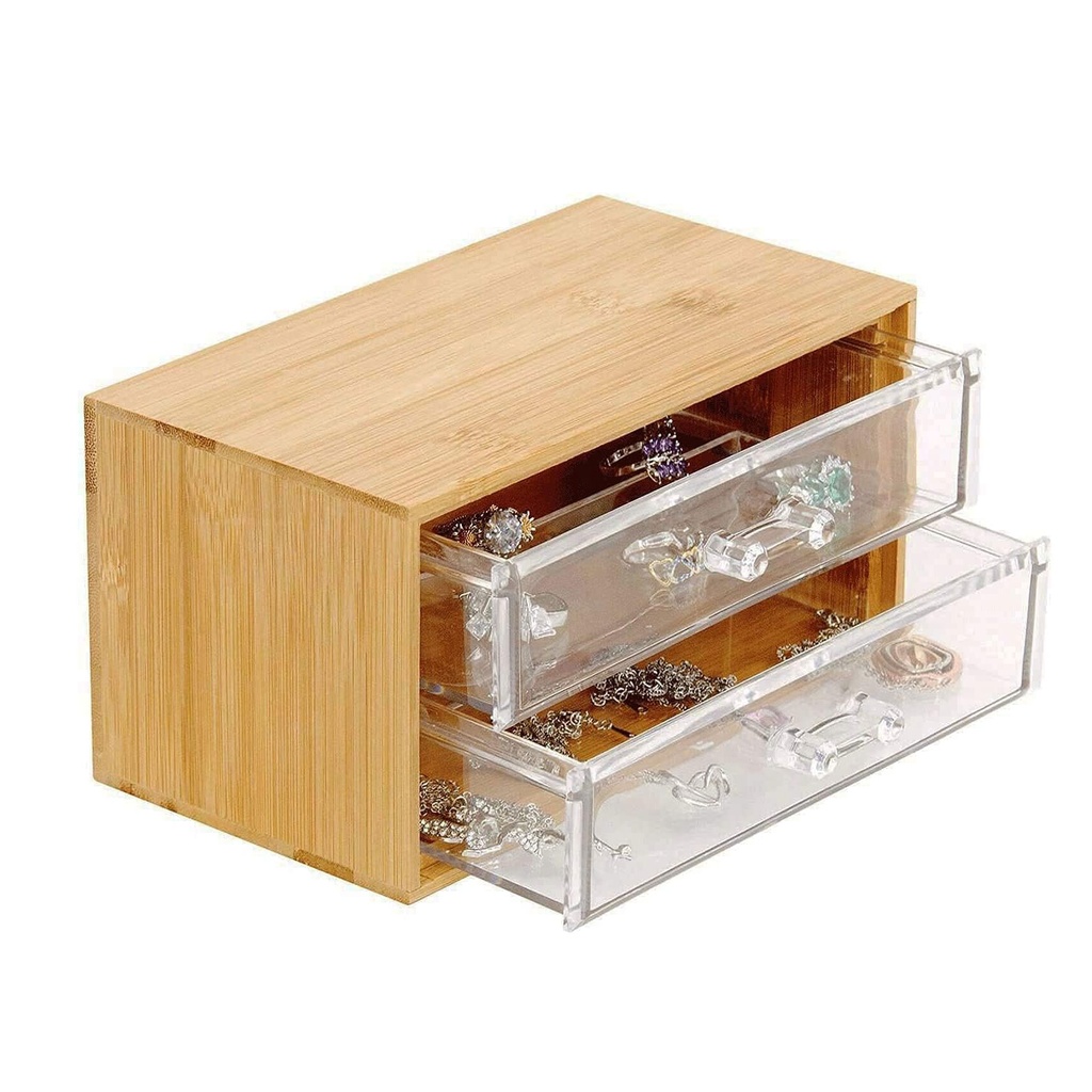 360HOME BOX 2 DRAWERS PS+BAMBOO 19X11.7X9.6