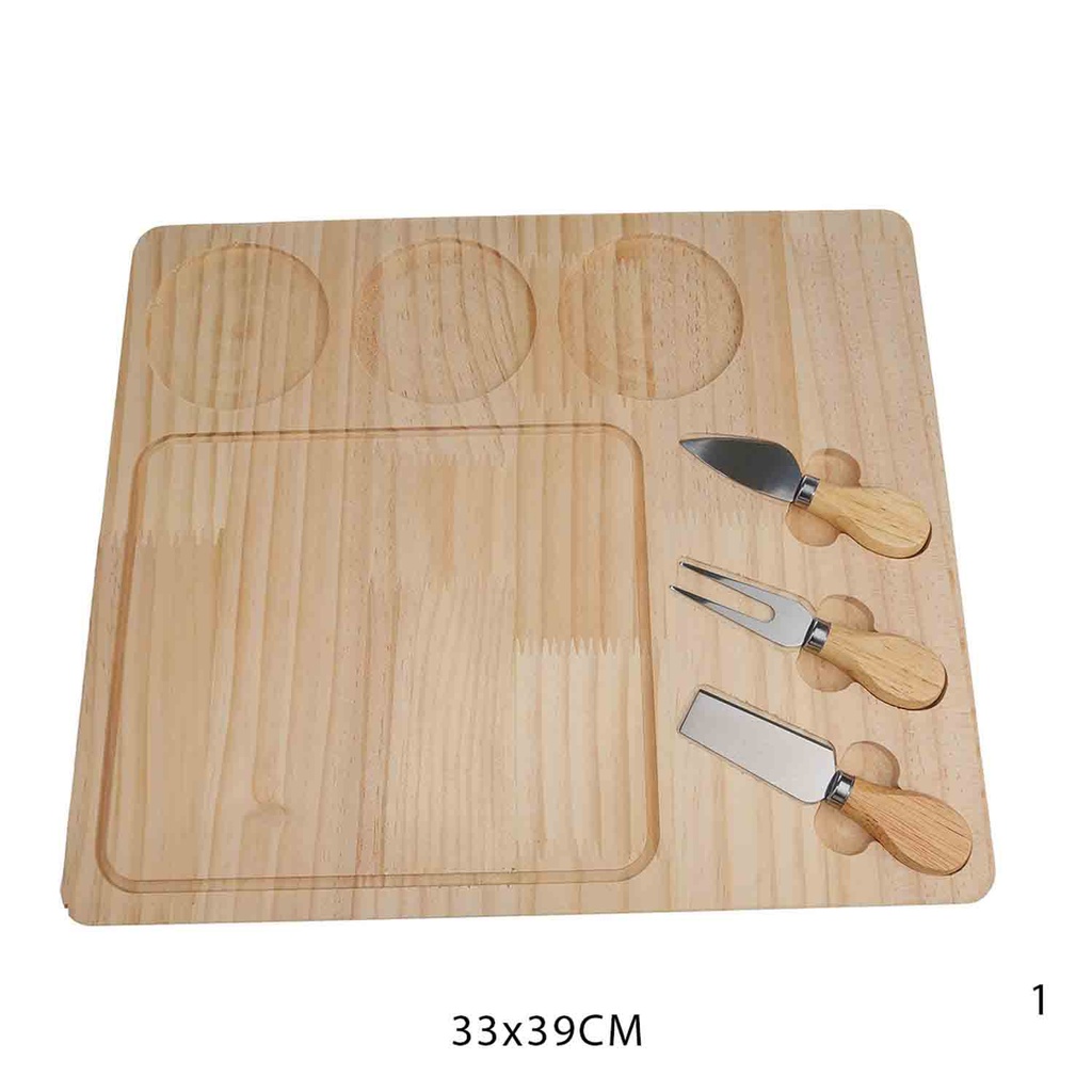 360 HOME CHEESE PLATTER WOODEN 33X39