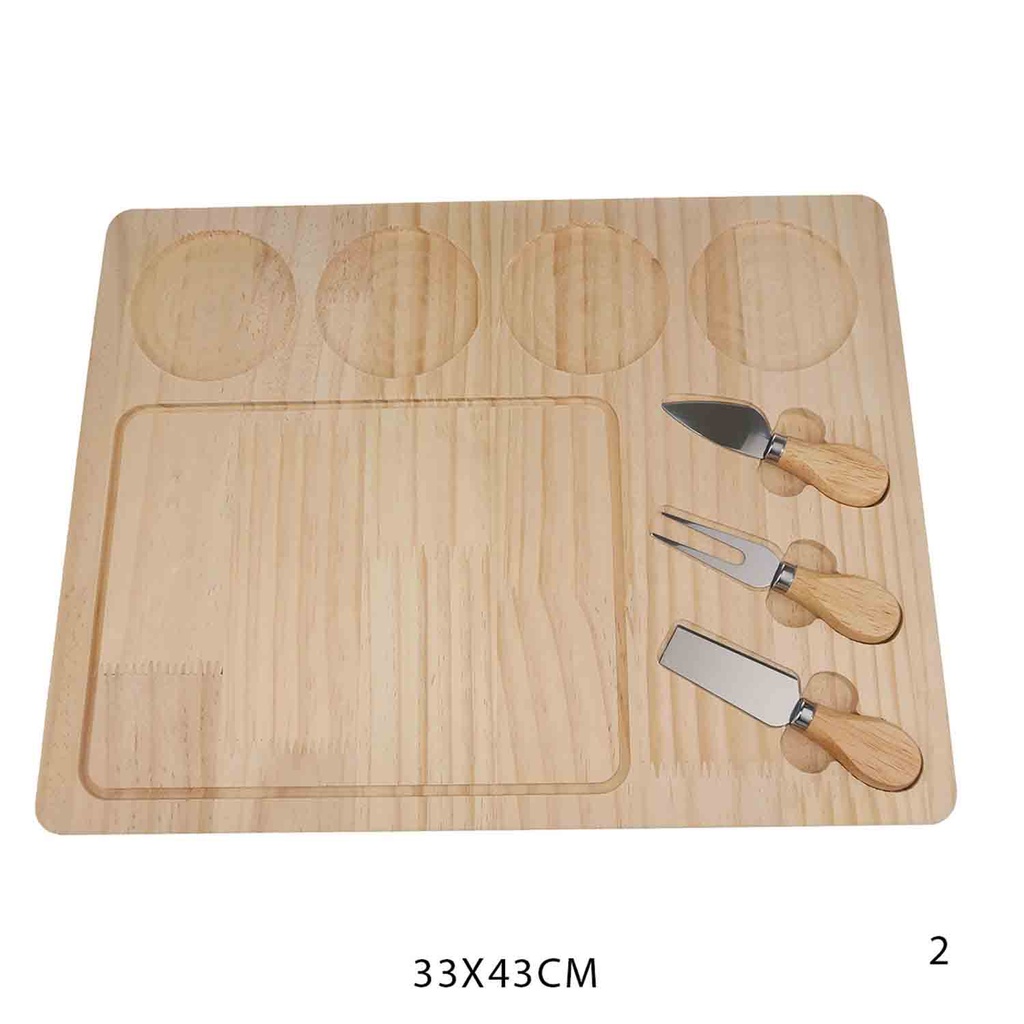 360 HOME CHEESE PLATTER WOODEN 33X43