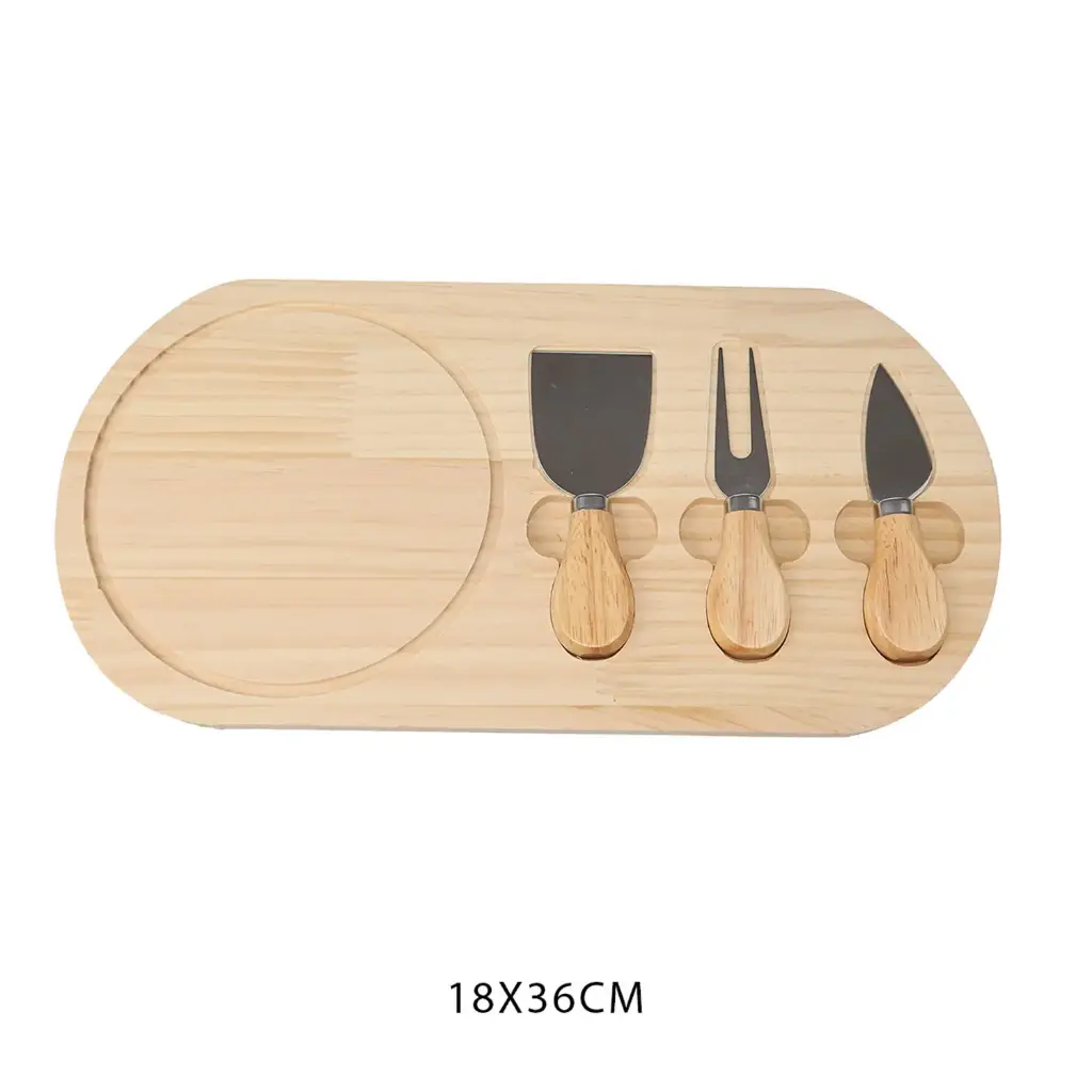 360 HOME CHEESE BOARD WOODEN 18X36