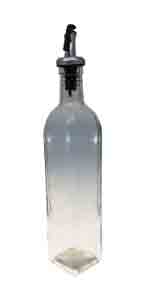 360 HOME OIL BOTTLES LARGE GLASS CLEAR