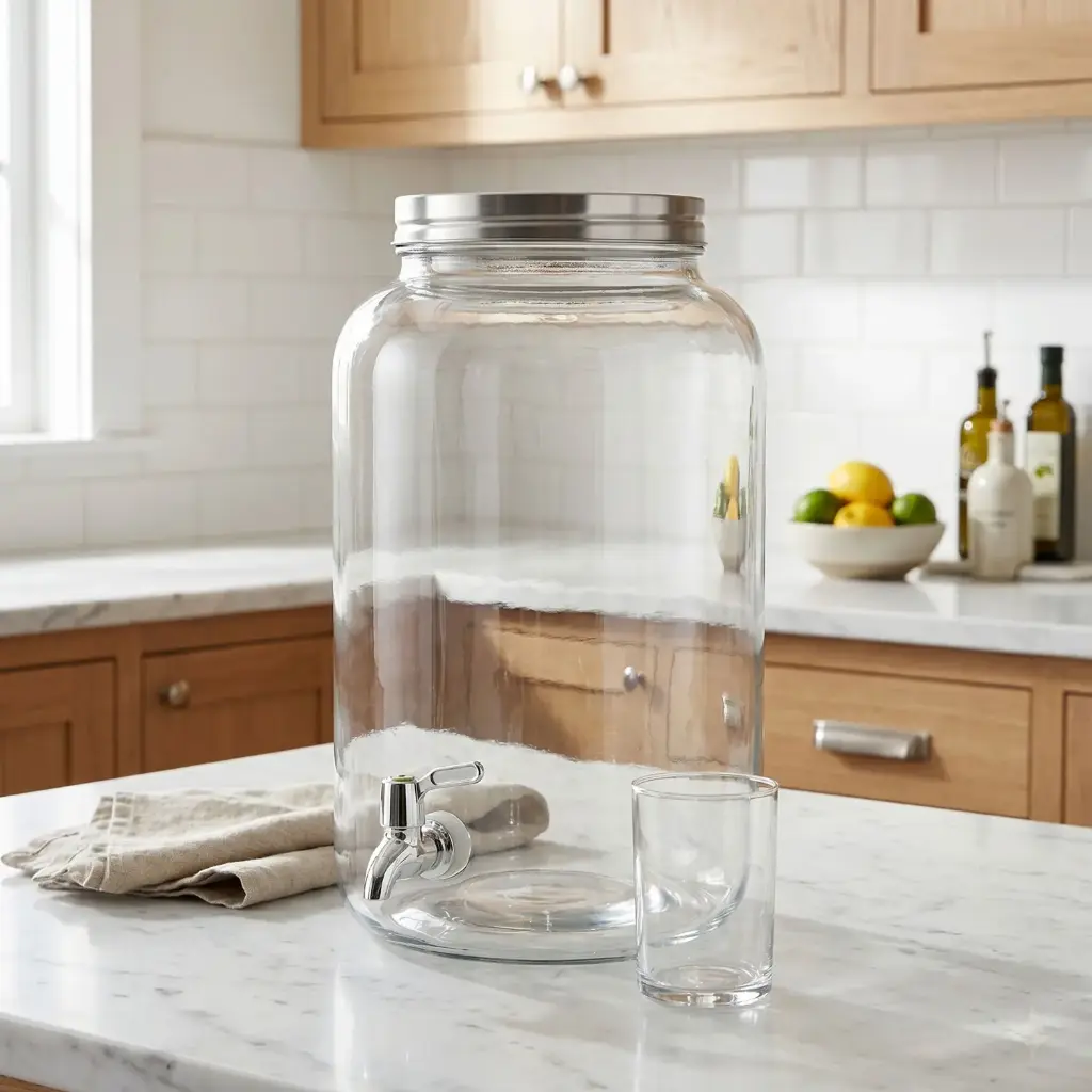 360 HOME GLASS JARS CONTAINER WITH SPOUT