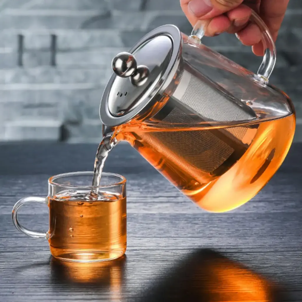 360 HOME GLASS WATER KETTLE 750ML TRIANGLE SHAPE