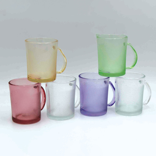 360 HOME GLASS CUP LOCKE WITH HANDLE 6PCS