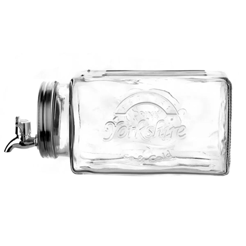 360 HOME GLASS DISPENSER 3L HORIZONTAL FAUCET TANK