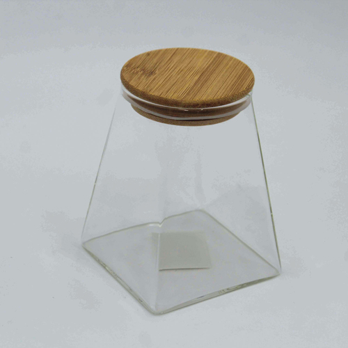 360 HOME GLASS TANK WITH BAMBOO COVER 350ML