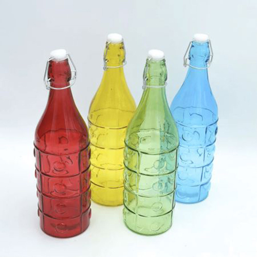 360 HOME GLASS BOTTLE MARBLE SHAPED 1000ML