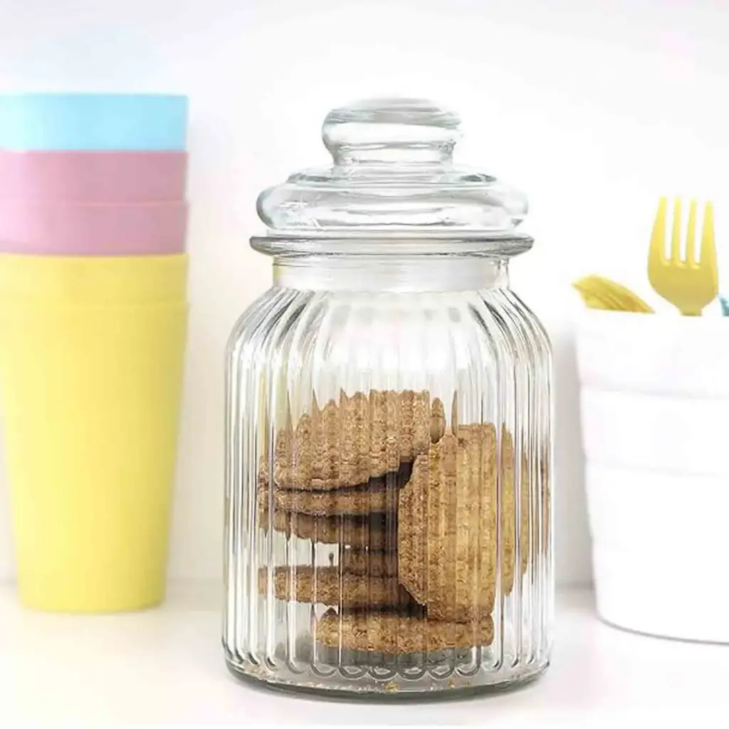 360 HOME GLASS STORAGE JAR 650ML WITH COVER