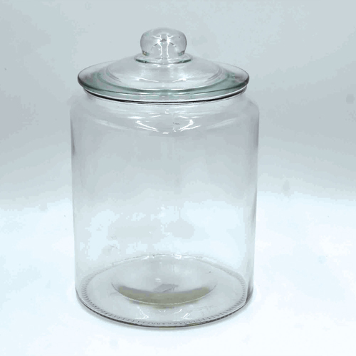 360 HOME GLASS STORAGE JAR WIT 4000ML H COVER