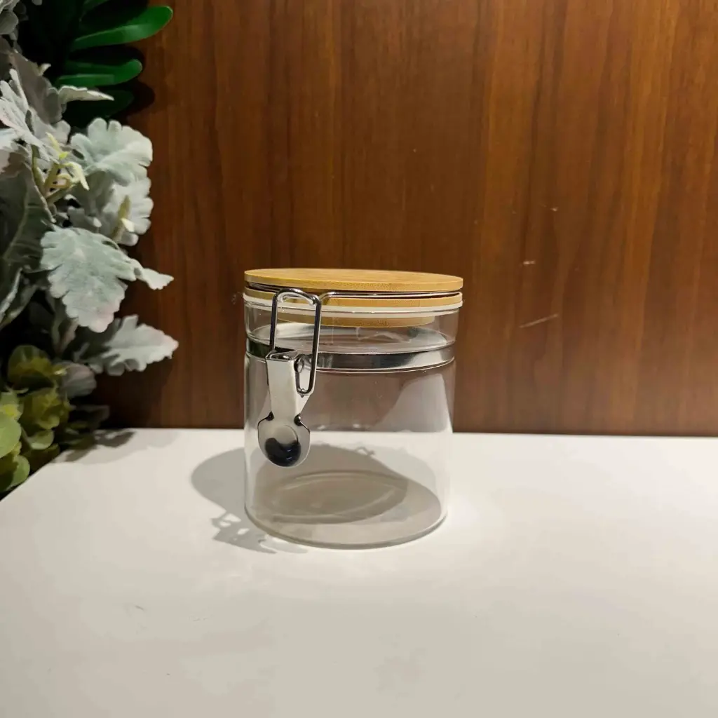 360 HOME GLASS JAR WITH COVER