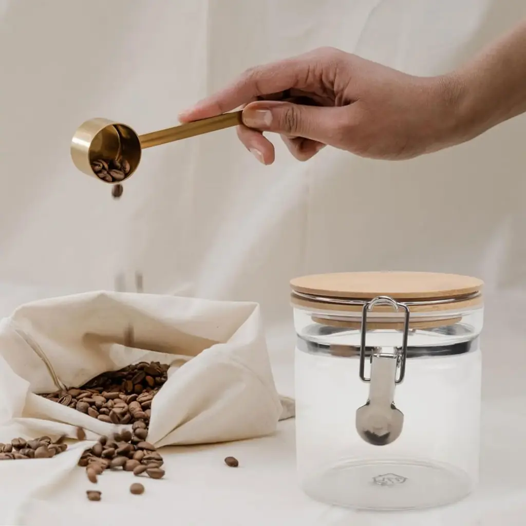 360 HOME GLASS JAR WITH COVER