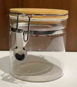 360 HOME GLASS JAR WITH COVER