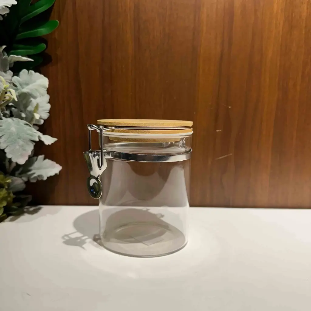 360 HOME GLASS JAR WITH COVER