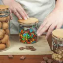 360 HOME GLASS JAR WITH COVER